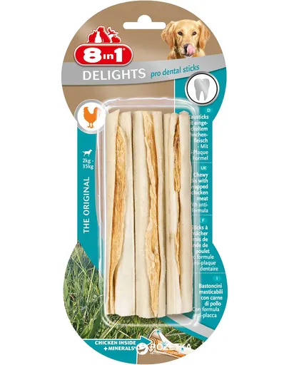 8IN1 Recompense Dental Delights Bone Sticks 3 buc.