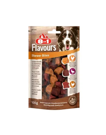 8IN1 Recompense pentru caini Flavours Skewer Bites 100 g