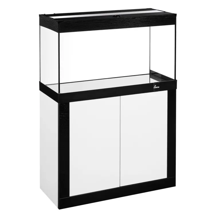 Acvariu cu stand Diversa 112l (80x35x47cm) Fine Line SET 80 White-Black