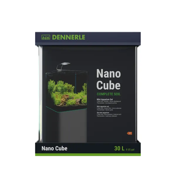 Acvariu Dennerle 30l (30x30x35cm) Nano Cube Complete Soil