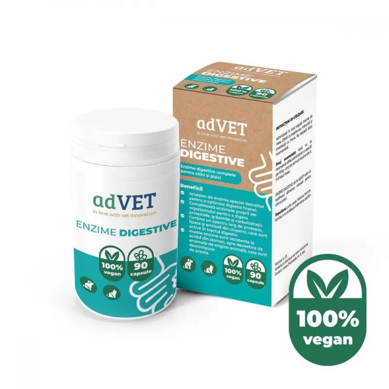 AdVet Enzime Digestive, 90 capsule