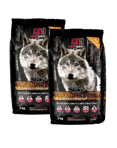 ALPHA SPIRIT Multiprotein 2x3kg hrană pentru câini