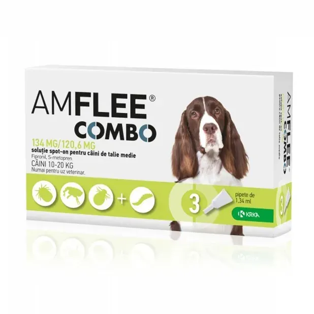 AMFLEE COMBO DOG 134 mg M (10-20 kg) x 3 pipete