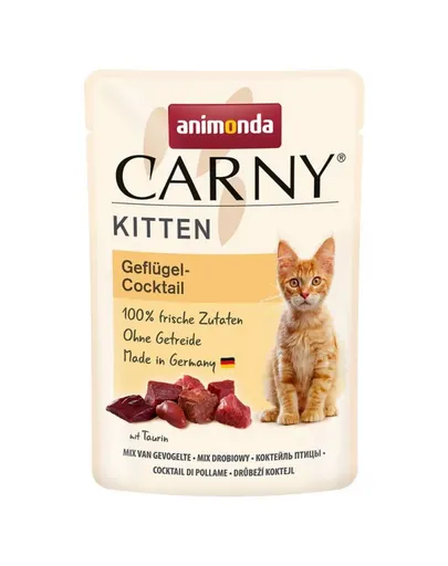 ANIMONDA Carny Kitten hrană umedă pisoi cocktail de pasăre 85 g