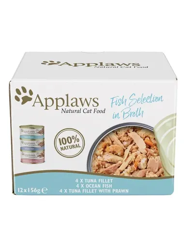 APPLAWS Applaws Applaws Cat Tin 12x156g Hrana umeda pisici Selectie de peste in supa