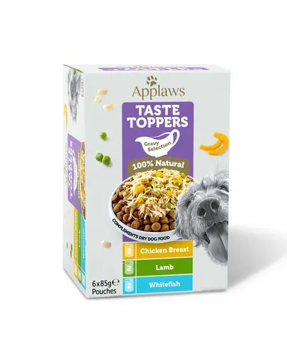 APPLAWS Dog Taste Toppers Gravy Selection Multipack 6x85 g în sos