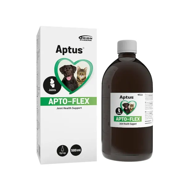 APTUS Apto-Flex, supliment sistem articular câini, suspensie orală APTUS Apto-Flex, XS-XL, supliment sistem articular câini și pisici, flacon, 500ml suspensie orală