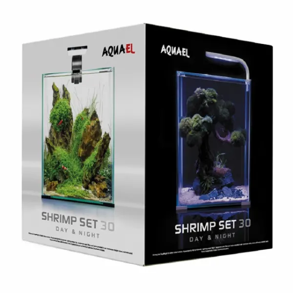 Aquael Acvariu Shrimp Smart Day &amp; Night 10 L Negru