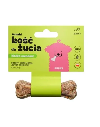 AZANKI Os de ros pentru catelusi Puppy 10cm cu insecte