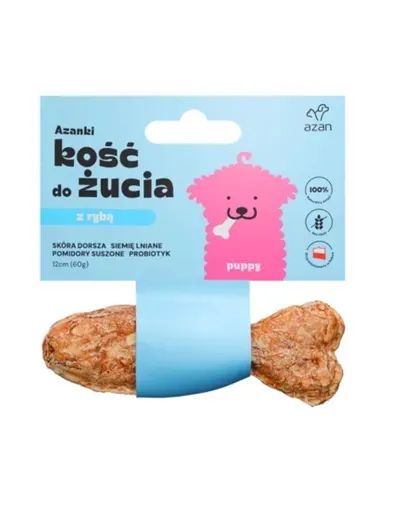AZANKI Os din peste pentru caini Puppy 12cm