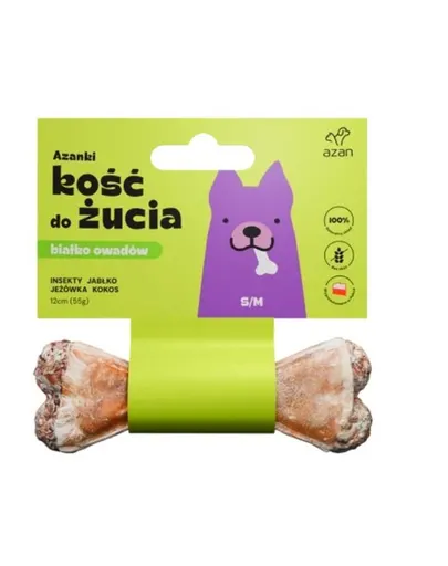 AZANKI Os pentru caini cu insecte si cocos S/M 12cm