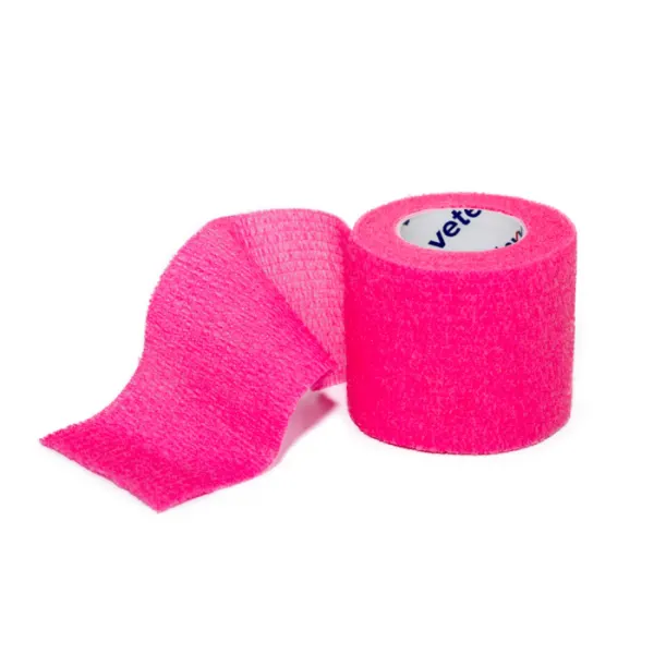 Bandaj autoadeziv amar Vetexx 2.5 cm x 4.5m roz fluorescent