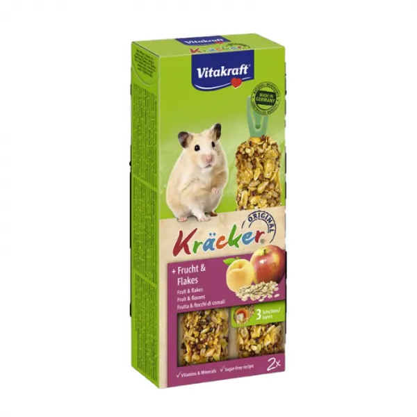 Batoane pentru hamsteri Vitakraft cu fructe  cereale 2 buc