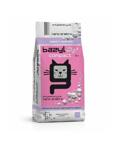 BAZYL Ag+ Compact Lavender 20L nisip litiera pisica