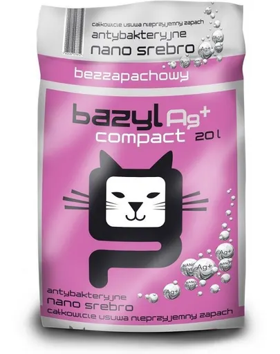 BAZYL Ag+ Compact nisip litiera pisici 20 L
