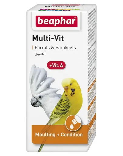 BEAPHAR Multi-Vit Parrots Preparat cu vitamine pentru papagali 20 ml