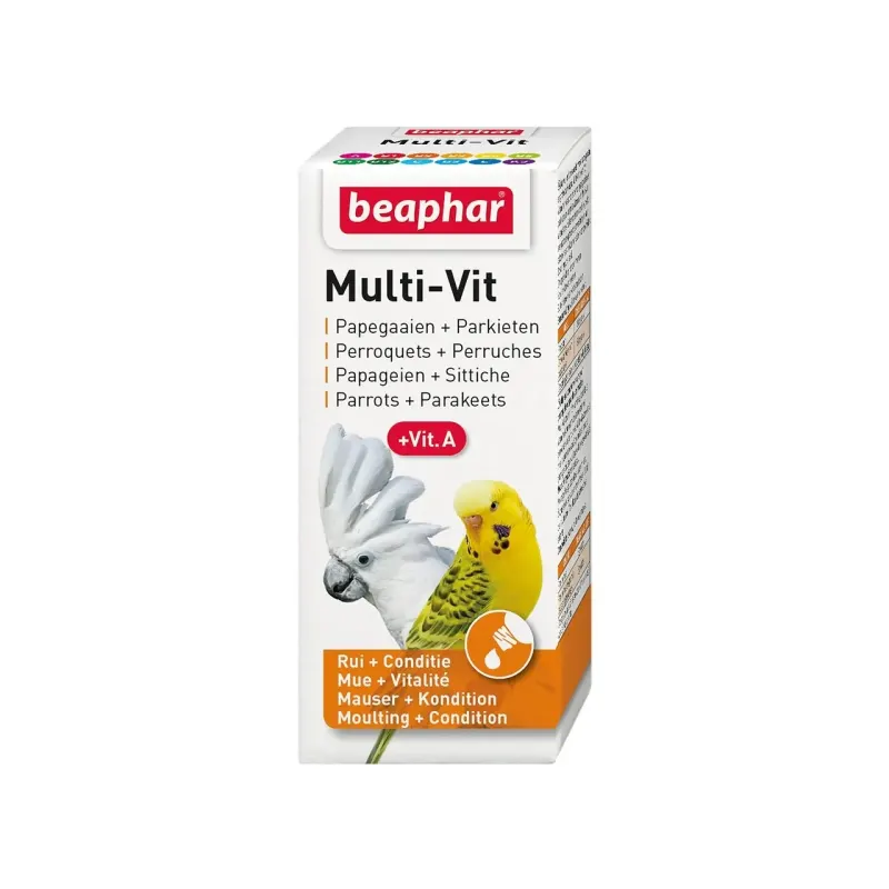 Beaphar Multi-Vit, Sirop Perusi + Nimfe, 20 ml