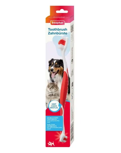 BEAPHAR Toothbrush Regular periuță de dinți dublă câini și pisici
