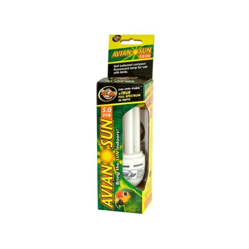 Bec UV Zoo Med Avian Sun 5.0 UVB Compact Fluorescent