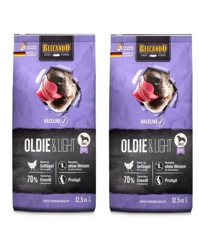 BELCANDO Baseline Oldie & Light 2 x 12,5 kg hrana caini senior