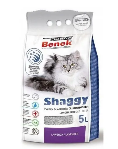 BENEK Shaggy Nisip Lavandă 5 l