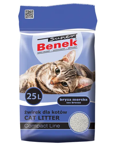 Benek Super Compact Fragrance nisip pentru litiera, cu efect de calmare 25 l x 2 (50 l)