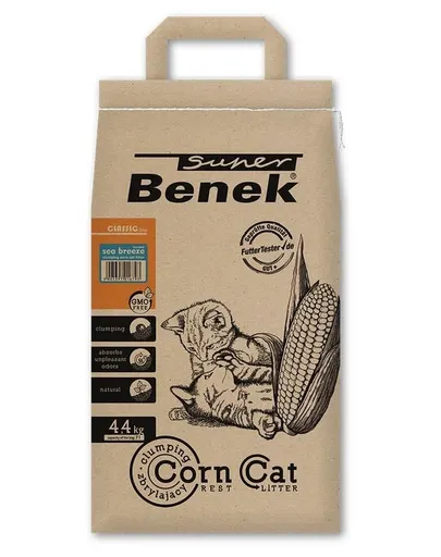 BENEK Super Corn Cat Asternut pentru litiera, miros marin 7 L