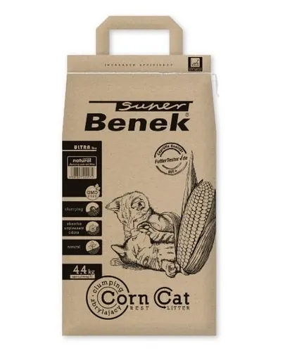 BENEK Super Corn Cat Ultra Natural - Strat biodegradabil pentru litieră- 7 L / 4,4 kg