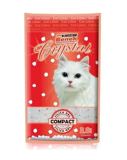 BENEK Super crystal compact silicat 7.6 l x 2 (15.2 l) Asternut pentru litiera pisici