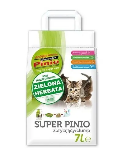 BENEK Super Pinio nisip pentru litiera, cu ceai verde 7 L
