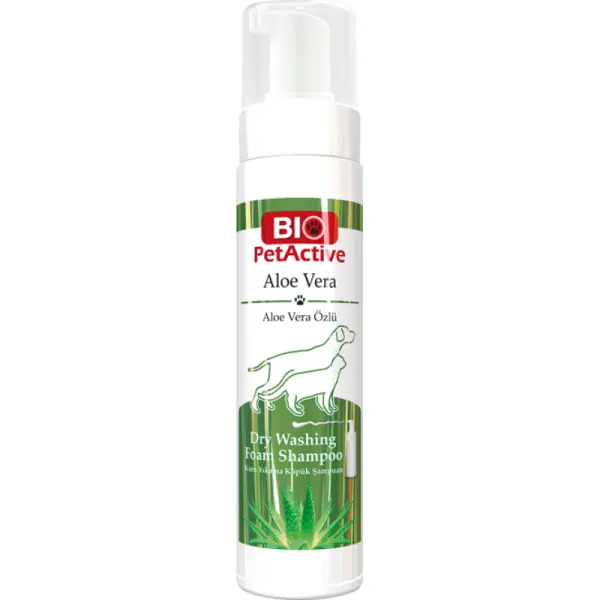 Bio PetActive Aloe Vera Dry Washing Foam Shampoo 200Ml