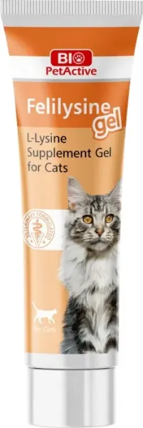 Bio PetActive L-Lysine Supliment Gel pentru pisici, 100 ml