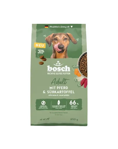 BOSCH HPC Adult hrană câini adulți, cal și cartof dulce 800 g