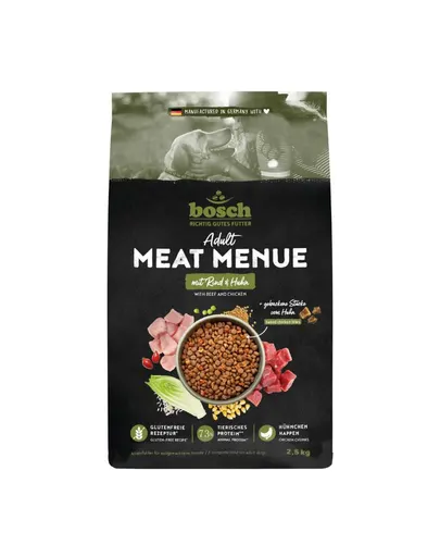 BOSCH Meat Menue Adult cu vită și pui 2,5 kg hrană pentru câini