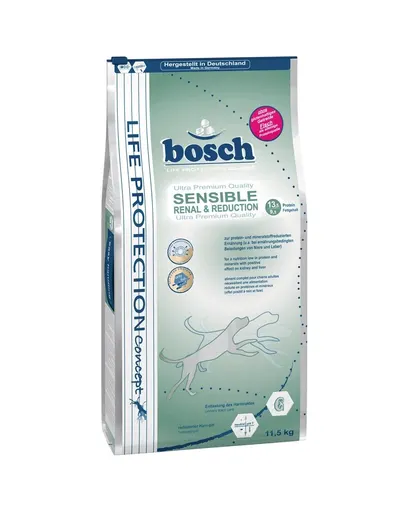 BOSCH Sensible Renal&amp;Reduction hrana uscata pentru caini cu afectiuni renale, hepatice sau urinare 11,5 kg