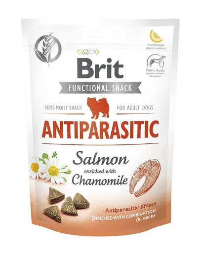 BRIT Care Dog Functional Snack Antiparasitic 150g recompensa antiparazitara cu somon
