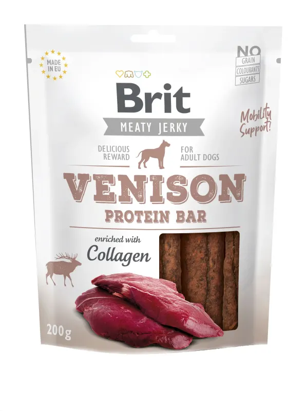Brit Dog Jerky Venison Protein Bar, 200 g