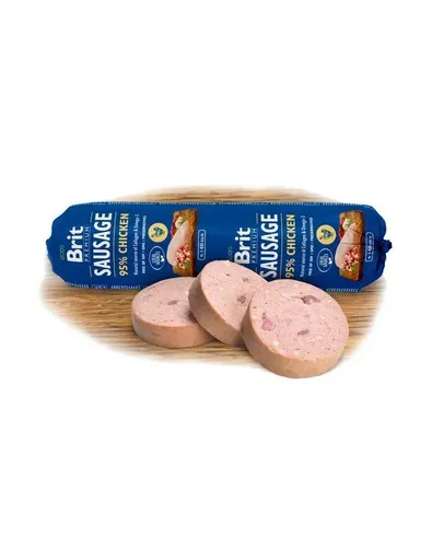 BRIT Premium Sausage baton cu pui pentru caini 800g