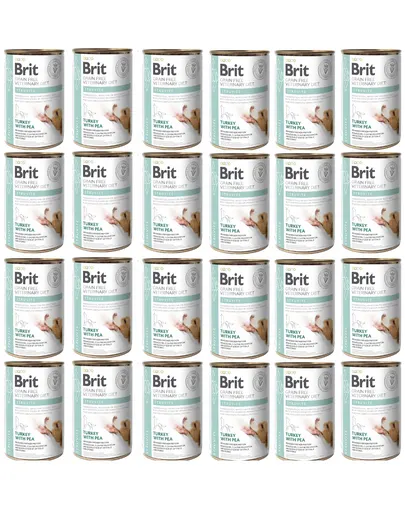 BRIT Veterinary Diet Struvite Turkey&amp;Pea pentru afectunile tractului urinar la caini 24x400 g