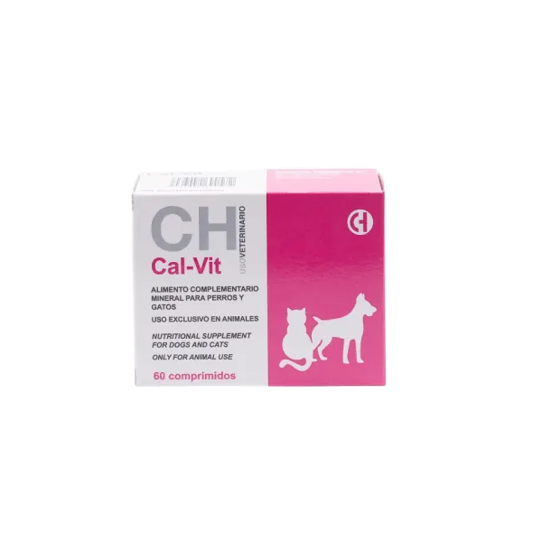 Calciu pentru caini si pisici Cal-Vit, 60 comprimate