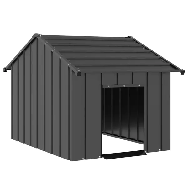 Gossi casa pentru caini cu acoperis 83x130x85 cm otel galvanizat