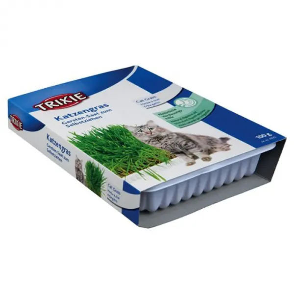 Castron cu seminte de iarba pentru pisici Trixie 100 gr