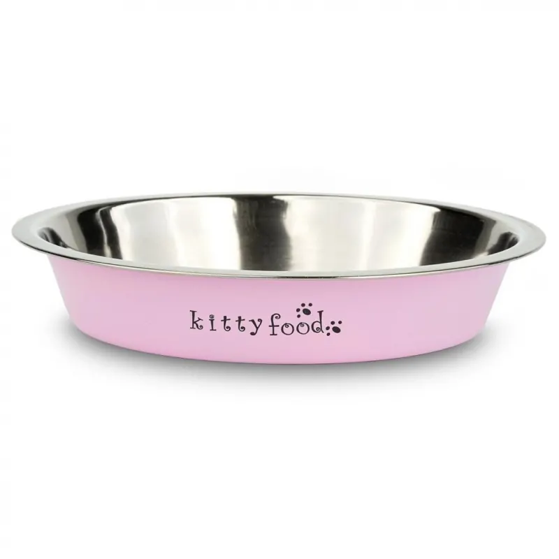 Castron inox pink puppy/cat