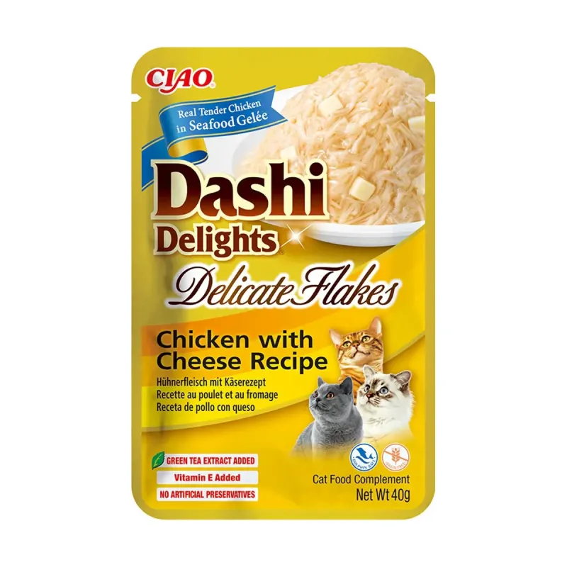 Ciao Dashi Delights Delicate Flakes, Pui si Branza, 40 g