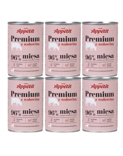 COMFY APPETIT PREMIUM cu vita aliment umed caini 6x400 g