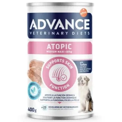 Conserva dietetica pentru caini Advance Atopic Medium Maxi cu curcan 400 gr