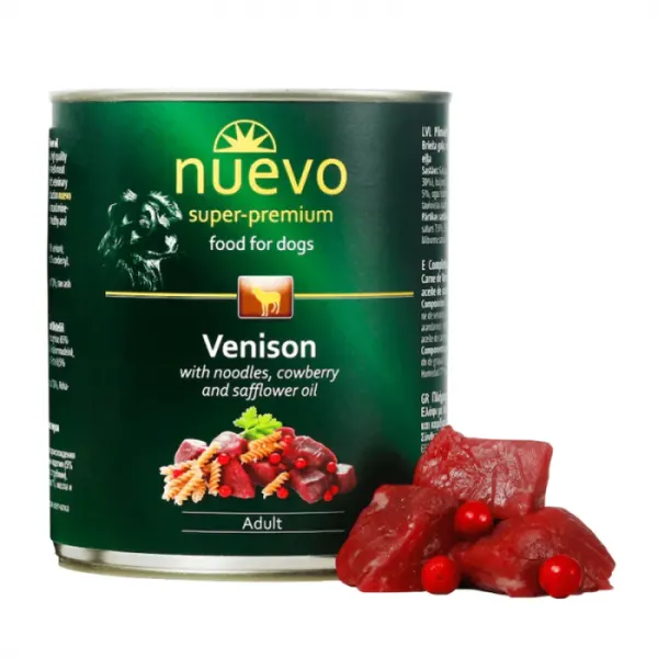 Conserva pentru caini Nuevo cu caprioara 800 gr