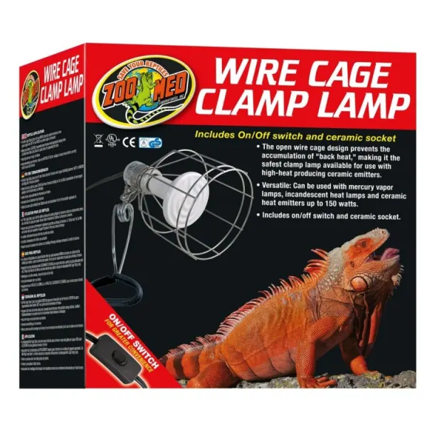 Corp de iluminat Zoo Med Wire Cage Clamp Lamp 150W