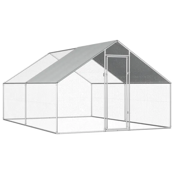 Gossi cotet de pasari pentru exterior, 2,75x4x1,92 m, otel galvanizat