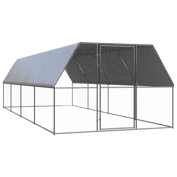 Gossi cotet de pasari pentru exterior, 3x8x2 m, otel galvanizat